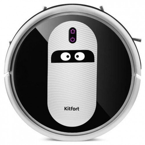 Робот-пылесос KITFORT KT-5114, Wi-Fi, влажная уборка, контейнер 0,6 л, работа до 90 мин,черный/белый, КТ-5114