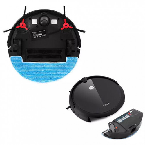 Робот-пылесос KITFORT KT-590, ВСТРОЕННАЯ КАМЕРА, Wi-Fi, влажная уборка, контейнер 0,8л, черный, КТ-590