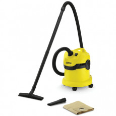 Пылесос KARCHER (КЕРХЕР) WD 2, с пылесборником, потребляемая мощность 1000 Вт, желтый, 1.629-783.0 Пылесос KARCHER (КЕРХЕР) WD 2, с пылесборником, потребляемая мощность 1000 Вт, желтый, 1.629-783.0