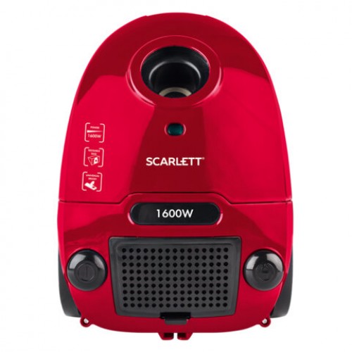 Пылесос SCARLETT SC-VC80B63 с пылесборником, 1600Вт, мощность всасывания 360Вт, красный