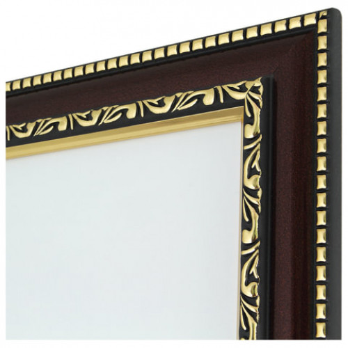 Рамка бизнес-класса 40х60 см, пластик, багет 28 мм, Gallery, орех с позолотой, 644858-17