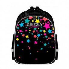 Ранец GRIZZLY анатомическая спинка, c брелоком, для девочек, COLORFUL STARS, 36х28х20 см, RAz-386-1/1 Ранец GRIZZLY анатомическая спинка, c брелоком, для девочек, COLORFUL STARS, 36х28х20 см, RAz-386-1/1