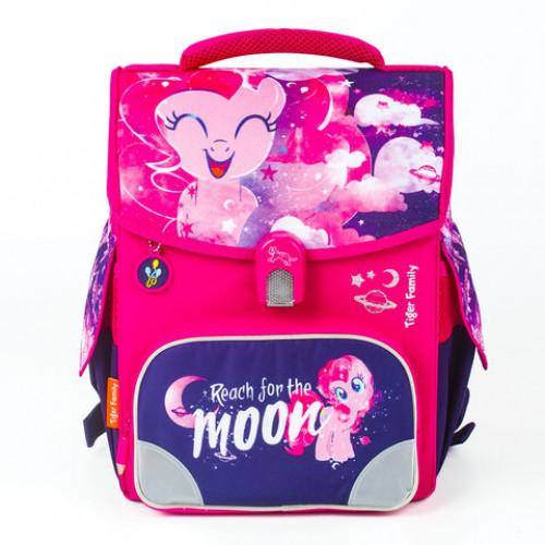 Ранец TIGER FAMILY для начальной школы, Jolly, Pinkie Pie, ЛИЦЕНЗИЯ, 36х31х19 см, 228972, TGJL-016A