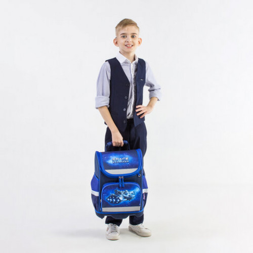 Ранец ЮНЛАНДИЯ WISE для начальной школы, Space explorer, 37x29х15 см, 270588