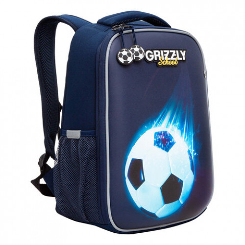 Ранец GRIZZLY анатомическая спинка, облегченный, для мальчиков, FOOTBALL, 37х26х16 см, RAw-397-3/1