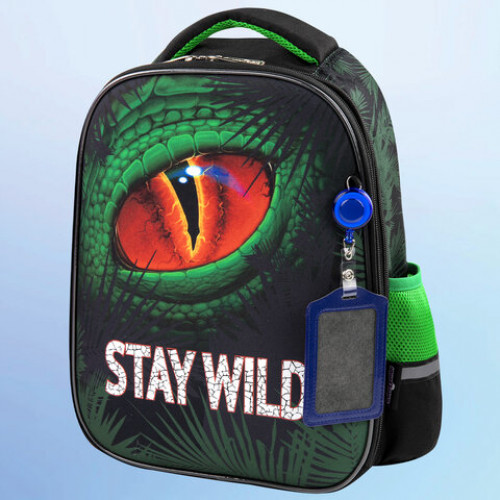 Ранец ЮНЛАНДИЯ LIGHT, 2 отделения, Stay wild, 38х29х16 см, 270609
