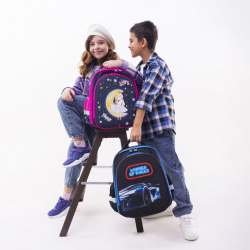 Ранец BRAUBERG KIDS STANDARD, 2 отделения, Moon girl, 36х28х14 см, 271387