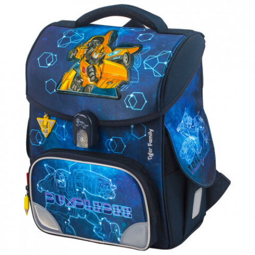 Ранец TIGER FAMILY для начальной школы, Jolly, Bumblebee, ЛИЦЕНЗИЯ, 36х31х19 см, 228973, TGJL-017A