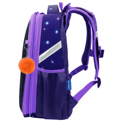 Ранец BRAUBERG UP, 2 отделения, с брелоком, Bright fox, 36х28х15 см, 274665