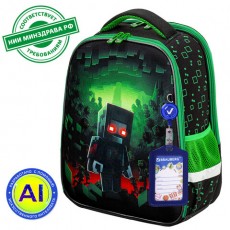 Ранец BRAUBERG FIT, 2 отделения, Night warrior, 38х27х14 см, 272023