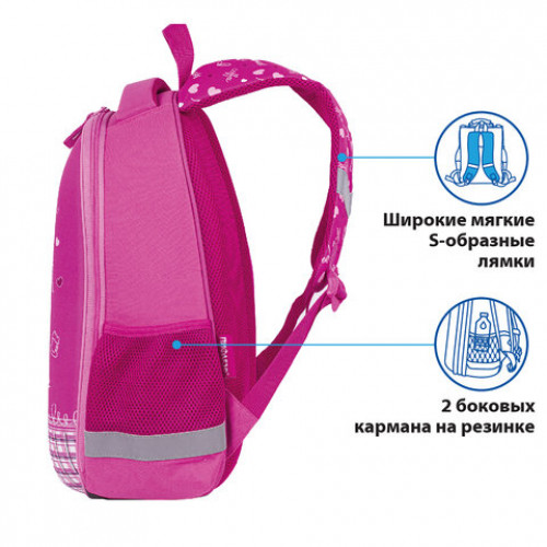 Ранец ПИФАГОР EVA BASIC, 1 отделение, Trip to Paris, 39х30х16 см, 229937