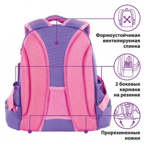Ранец ЮНЛАНДИЯ LIGHT, 2 отделения, Spring-chirp, 38х29х16 см, 229912