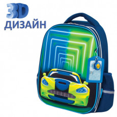 Ранец ЮНЛАНДИЯ LIGHT, 2 отделения, Neon car, 3D панель, 38х29х16 см, 229917 Ранец ЮНЛАНДИЯ LIGHT, 2 отделения, Neon car, 3D панель, 38х29х16 см, 229917
