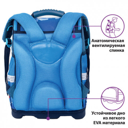Ранец ЮНЛАНДИЯ WISE для начальной школы, Skate, 37х29х15 см, 229947