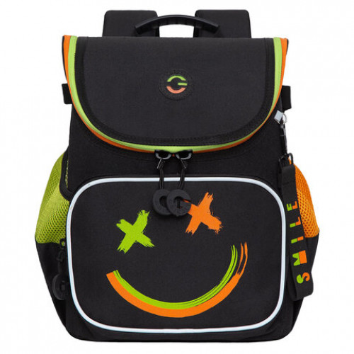 Ранец GRIZZLY эргономичная спинка, с брелоком, для мальчиков, SMILE, 35х26х16 см, RAl-295-9/1