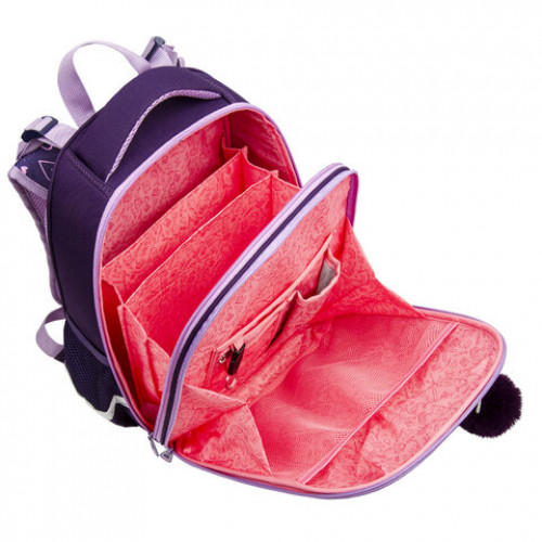 Ранец BRAUBERG PREMIUM, 2 отделения, с брелком, Little Bunny, 38х29х16 см, 229898