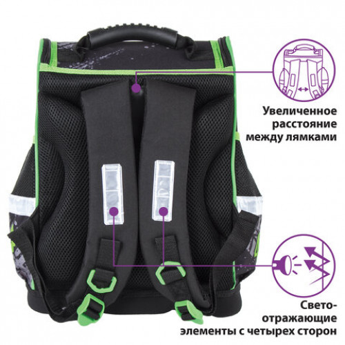 Ранец ЮНЛАНДИЯ WISE для начальной школы, Offroad, 37х29х15 см, 228814
