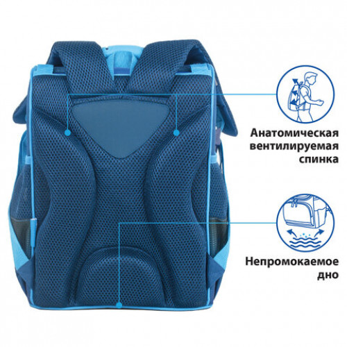 Ранец ПИФАГОР BASIC, с эргономичной спинкой, Quatro, 35х28х18 см, 229935