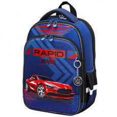 Ранец BRAUBERG QUADRO, 3 отделения, с брелком, Rapid style, 37х28х18 см, 270603