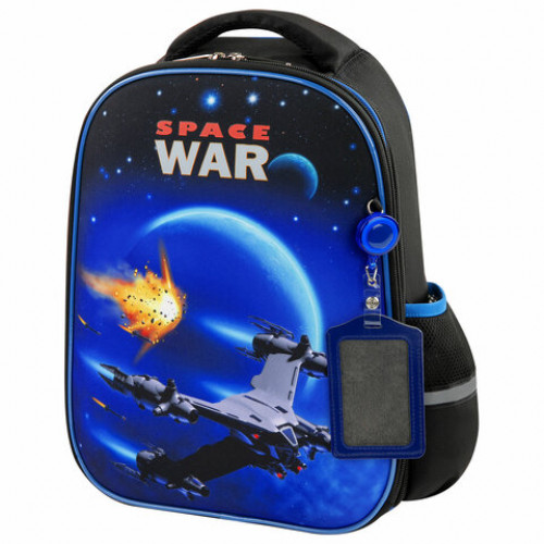 Ранец ЮНЛАНДИЯ LIGHT, 2 отделения, Space war, 38х29х16 см, 270607