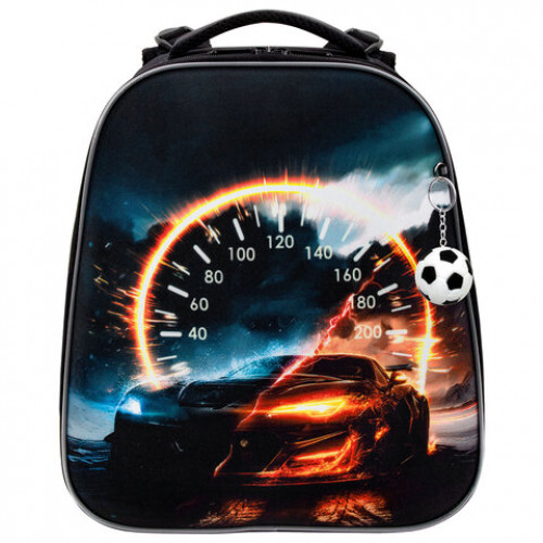 Ранец BRAUBERG UP, 2 отделения, с брелоком, Speedometer, 36х28х15 см, 274666