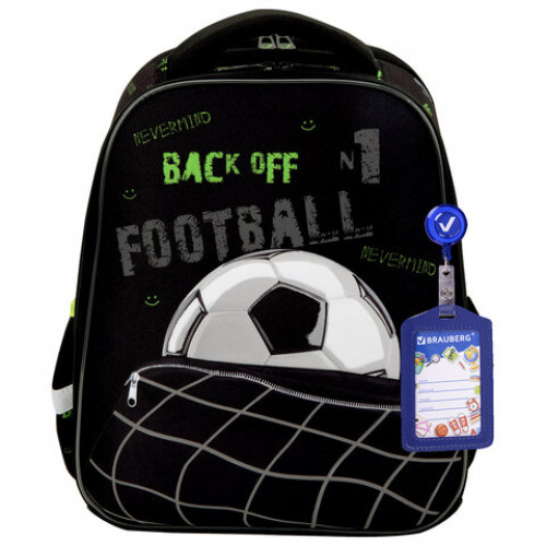 Ранец BRAUBERG FIT, 2 отделения, Mesh goal, 3D-панель, 38х27х14 см, 274384