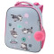 Ранец BRAUBERG UP, 2 отделения, с брелоком, Милые коты, 36х28х15 см, 274667