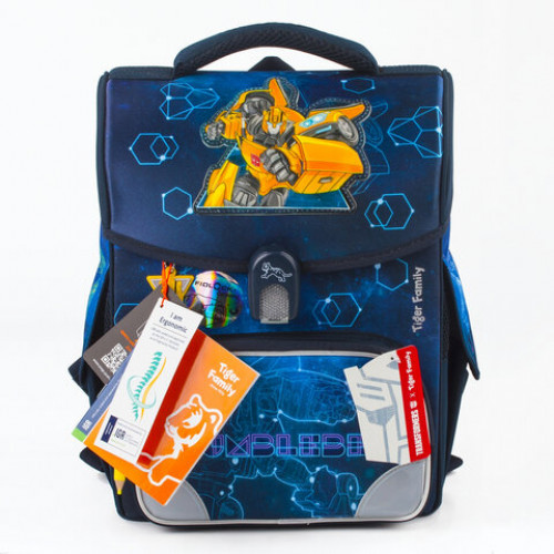 Ранец TIGER FAMILY для начальной школы, Jolly, Bumblebee, ЛИЦЕНЗИЯ, 36х31х19 см, 228973, TGJL-017A