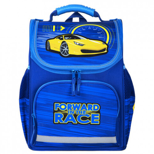 Ранец ПИФАГОР BASIC, с эргономичной спинкой, Racing car, 35х28х18 см, 270689