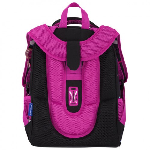 Ранец BRAUBERG PREMIUM, 2 отделения, с брелоком, Pink lava, 38х29х16 см, 273097