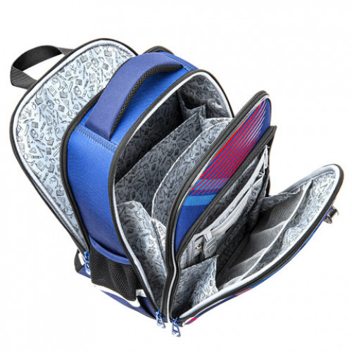 Ранец BRAUBERG QUADRO, 3 отделения, с брелком, Rapid style, 37х28х18 см, 270603