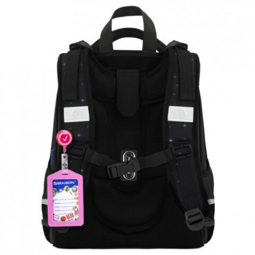 Ранец BRAUBERG PREMIUM, 2 отделения, с брелком, White kitten, СВЕТЯЩИЙСЯ, 38х29х16 см, 274392