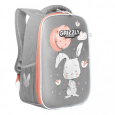 Ранец GRIZZLY анатомическая спинка, для девочек, BUNNY, 37х26х16 см, RAw-396-5/2 Ранец GRIZZLY анатомическая спинка, для девочек, BUNNY, 37х26х16 см, RAw-396-5/2