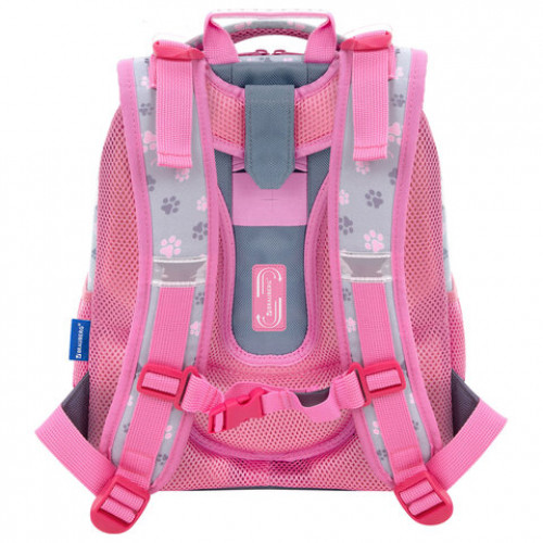 Ранец BRAUBERG UP, 2 отделения, с брелоком, Милые коты, 36х28х15 см, 274667