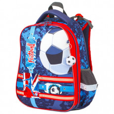 Ранец BRAUBERG PREMIUM, 2 отделения, с брелком, Football, 38х29х16 см, 228782