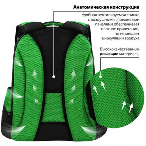 Ранец ЮНЛАНДИЯ LIGHT, 2 отделения, Stay wild, 38х29х16 см, 270609