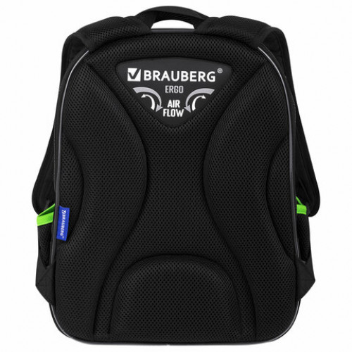 Ранец BRAUBERG QUADRO, 3 отделения, с брелком, Tyrannosaur, светящийся рисунок, 37х28х18 см, 272021