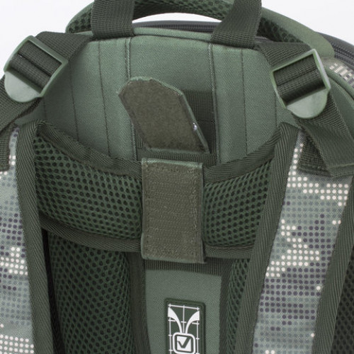Ранец BRAUBERG PREMIUM, 2 отделения, с брелком, Army, 38х29х16 см, 228783