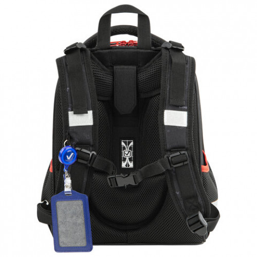 Ранец BRAUBERG PREMIUM, 2 отделения, с брелком, Next level, 3D панель, 38х29х16 см, 270597