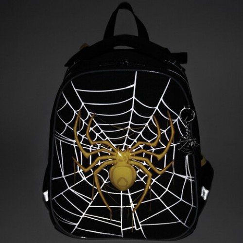 Ранец BRAUBERG PREMIUM, 2 отделения, с брелком, Venomous spider, 3D панель, 38х29х16 см, 271355