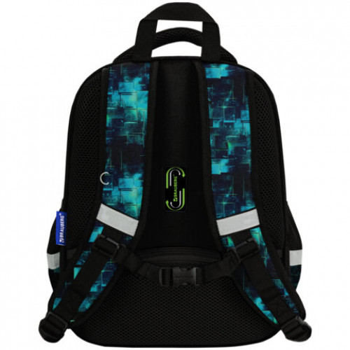 Ранец BRAUBERG FIT, 2 отделения, Neon gamepad, 3D-панель, 38х27х14 см, 274385