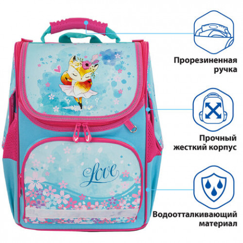 Ранец BRAUBERG STYLE c эргономичной спинкой, Ballerina, 35х28х18 см, 229924