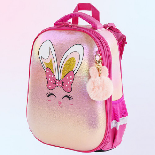 Ранец BRAUBERG SHINY, 2 отделения, Honey bunny, 36х28х14 см, 270695