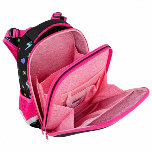 Ранец BRAUBERG PREMIUM, 2 отделения, с брелоком, Headphones, велюровая нашивка, 38х29х16 см, 273100