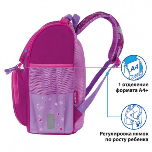 Ранец ПИФАГОР BASIC, с эргономичной спинкой, Smart owls, 35х28х18 см, 229933