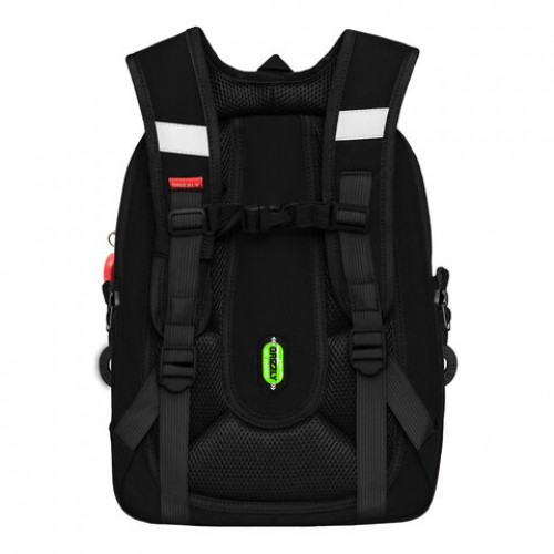 Ранец GRIZZLY анатомическая спинка, с бейджем, для мальчиков, ACTIVE STYLE, 36х29х18 см, RAf-393-2/1