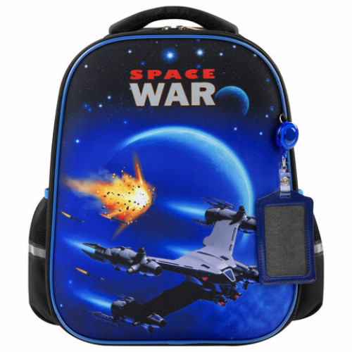 Ранец ЮНЛАНДИЯ LIGHT, 2 отделения, Space war, 38х29х16 см, 270607