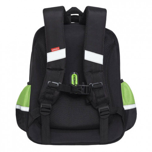 Ранец GRIZZLY анатомическая спинка, картхолдер, для мальчиков, HOT SPEED, 36х28х20 см, RAz-387-8/2