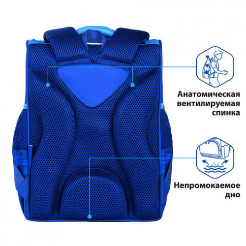 Ранец ПИФАГОР BASIC, с эргономичной спинкой, Racing car, 35х28х18 см, 270689