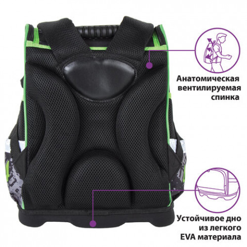Ранец ЮНЛАНДИЯ WISE для начальной школы, Offroad, 37х29х15 см, 228814